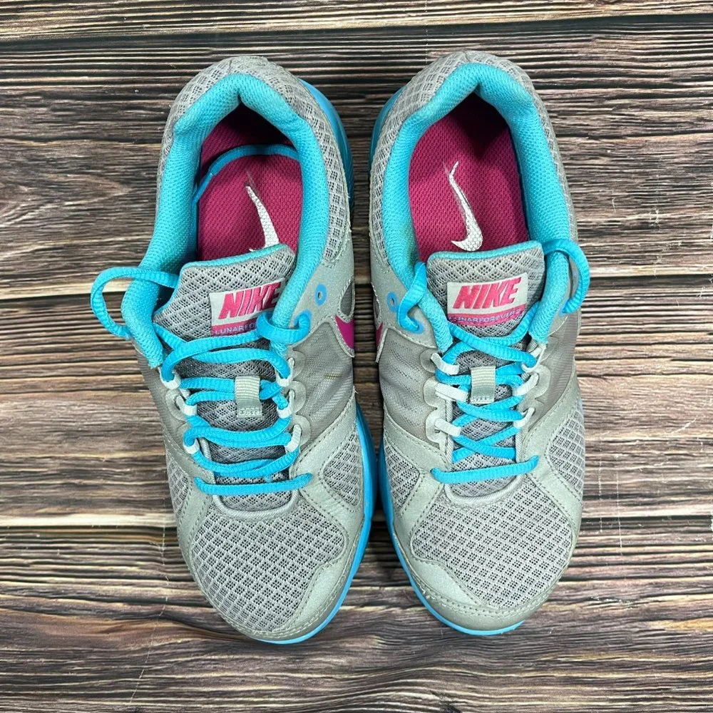 Nike Lunar Forever 2 Women's Silver Blue Athletic Shoes‎